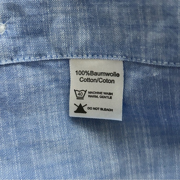 Ledbury Fine Shirting Classic Fit Long Sleeve Button Down Shirt - Picture 5 of 6